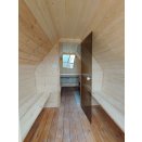 Sauna spacieux avec vestiaire