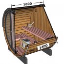 sauna tonneau de terrasse compact