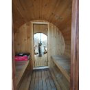Tonneau sauna pica avec vestiaire