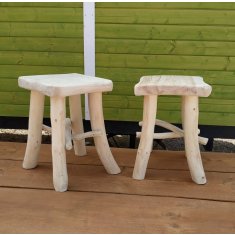 Lot 2 Tabourets pin massif 29 x 29cm