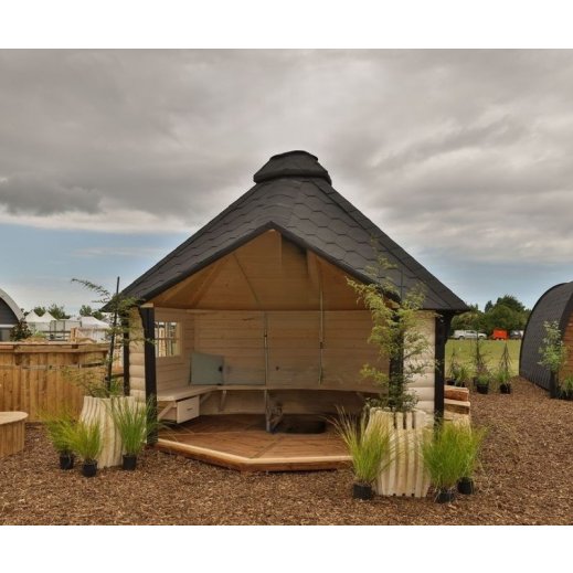 Abri Nordique 9m: parfait pour abriter votre salon de jardin