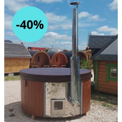 Bain Nordique 1m80  chaudire acier 316 sous la cuve