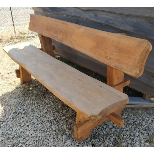 Banc pin massif 180 cm teint