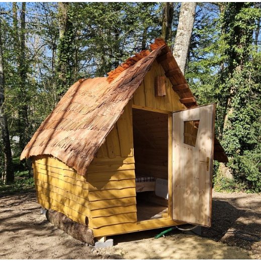 Cabane ferique 2 personnes jaune