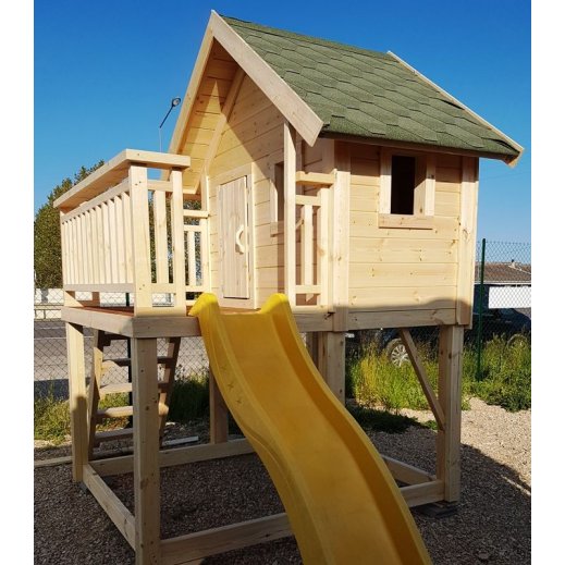 Maisonnette de jeu- couleur toboggan non contractuelle 