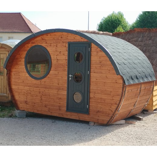 cabane ovale grand hublot verre tremp