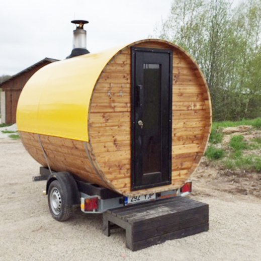 Sauna mobile 230m sur remorque