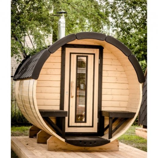 Tonneau Sauna �picea massif- suggestion de teinte