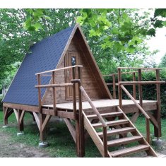 Cabane Tipi 4 pers sur pilotis kit 