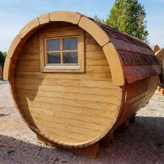 Glamping Tonneau 2m40 Tuiles bois vide