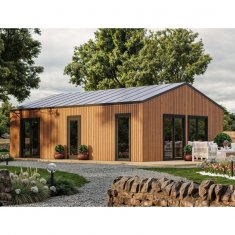 Maison en Bois K 50m2-2 pans