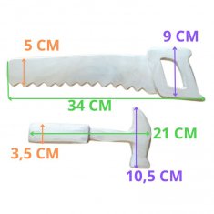 Pack Bricoleur/ Lot de 2: scie et marteau