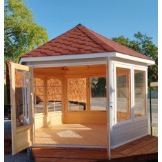 Pavillon Vitr 9m2  hexagonal