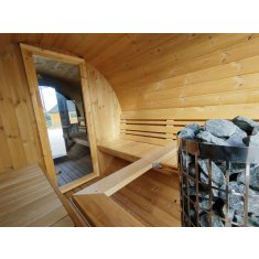 Tonneau Sauna 400 (mont) vitre pano