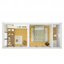 Cabane Cube en bois 21m