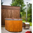 Baignoire ovale avec chaudi�re bois