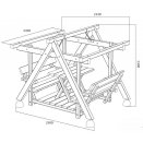 Balancelle Pique- Nique en bois avec toit