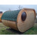 cabane ovale habitable porte vitr�e verre tremp�