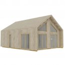Mison en bois grandes baies vitres double vitrage