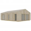 Maison en bois 50m�grandes baies vitr�es double vitrage