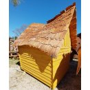 Salle d'eau enchante, tuiles bois, monte, teinte