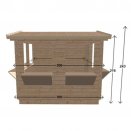Stand de vente 5 ouvertures faisant tablettes
