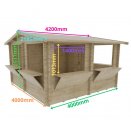 Stand Kiosque en bois 4x4