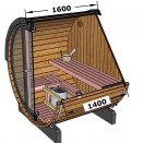 tonneau sauna de terrasse PANORAMIQUE