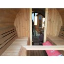 Tonneau sauna 4 personnes avec terrasse