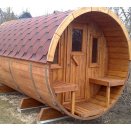 Tonneau sauna 4 avec terrasse