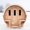 Tonneau sauna 4 avec terrasse